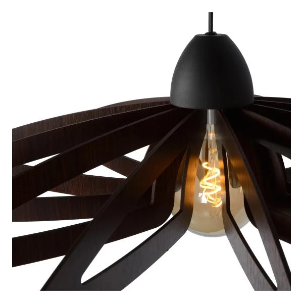 Lucide ZIDANE - Pendant light - Ø 76 cm - 1xE27 - Black - detail 2